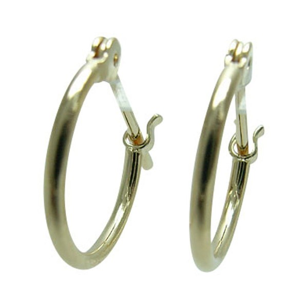 Jewelry Kotobuki Hoop Earrings, Pipe Size 0.04 x 0.4 inches