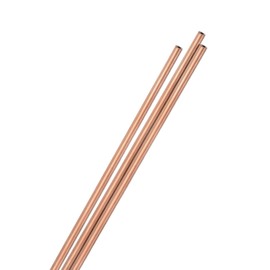 M METERXITY 3-Pack 300mm Copper Round Tube, 4mm OD 1mm Wall Thickness Copper Seamless Tubing for Construction/Machining/DIY Crafting, Metal Straight Pipe [0.16x0.04x12IN]