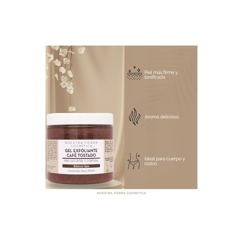 Gel Exfoliante de Café Tostado Anti-celulitis 250ml