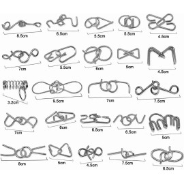 PALMERA MX 24 Pcs Rompecabezas De Alambre De Metal Para Niños Educativo