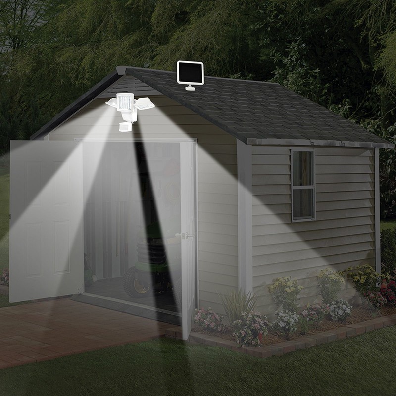 Sunforce 82153 Solar Motion-activated Triple Head 150-led Light, 1000 Lumen