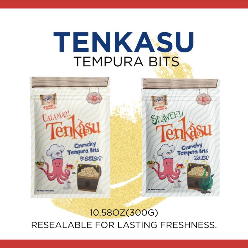 Tenkasu Tempura Bits 10.58oz, Authentic Japanese snack by Swashbuckle Snacks,