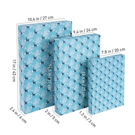 Holiday Gift Wrapping Boxes Large:12pcs Christmas Boxes with Lids Holiday Present Box Robe Boxes Shirt Boxes Perfect Christmas Wrapping Boxes with Ribbons and Stickers for Wrapping Christmas