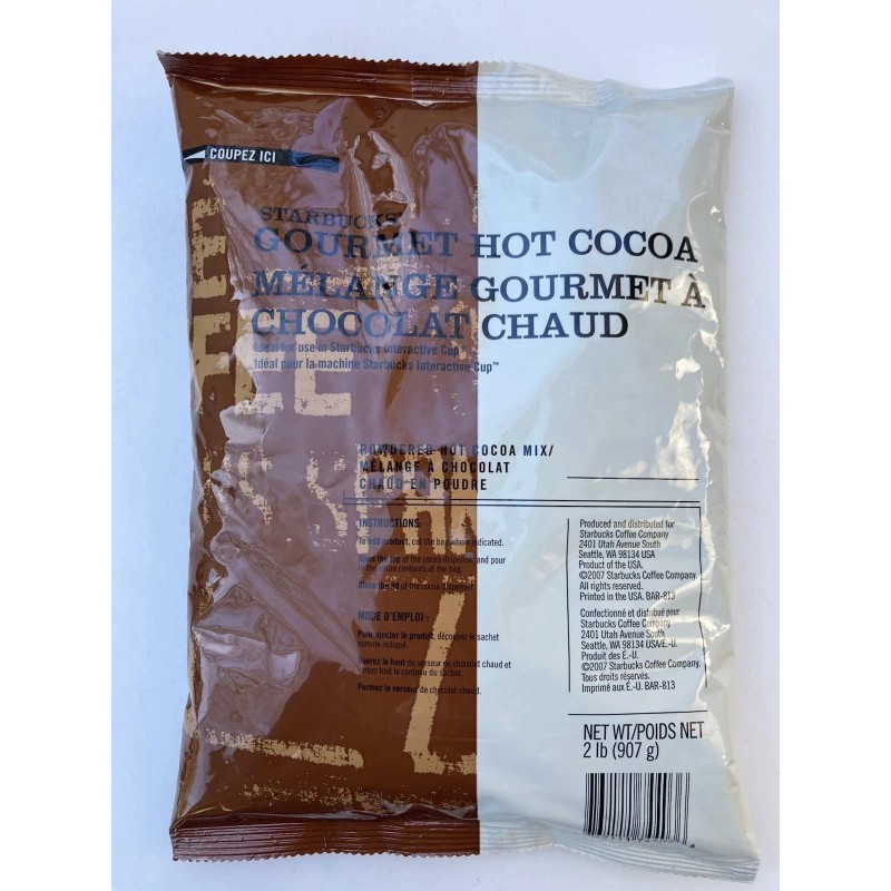 Starbucks 6-2 lb Bag Gourmet Hot Cocoa Mix (6/Carton) New
