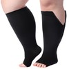 Abodhu Plus Size Compression Socks for Women Open Toe Compression