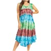 Sakkas 605 Desert Sun Caftan Dress/Cover Up - Green/Blue -