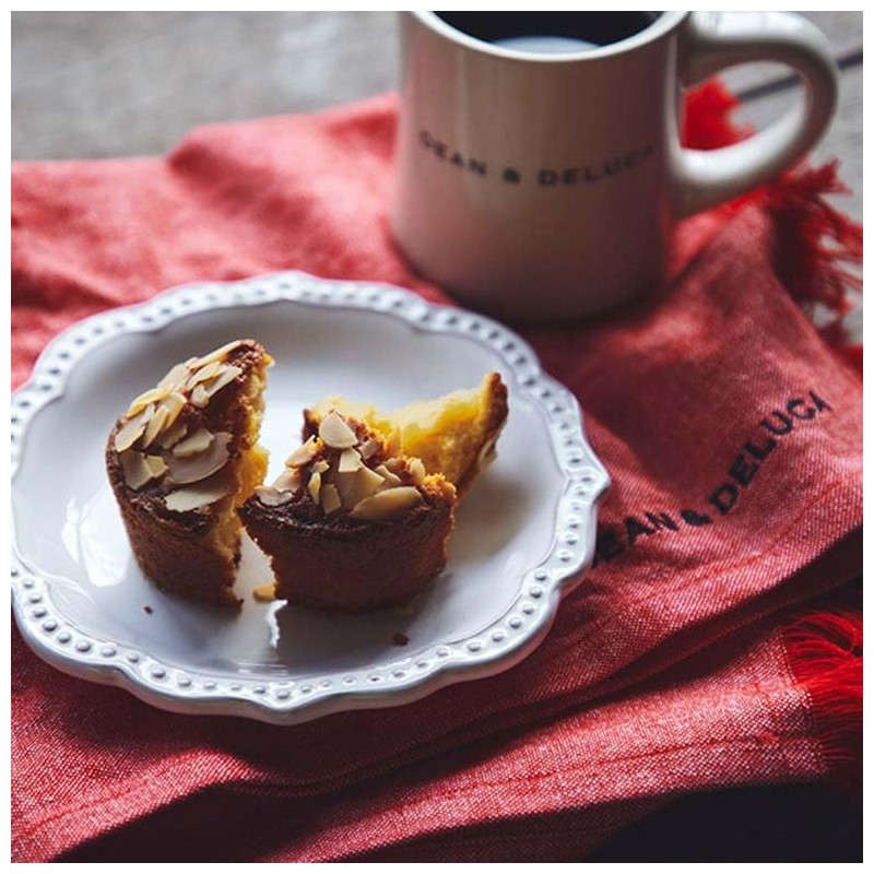 Dean and Deluca Cotton Chambray Napkins, Red, Approx. 17.7 x