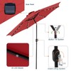SMUG 10FT Solar Patio Umbrella with 32 LED Lights, Outdoor