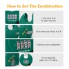 DELSWIN 4 Digit Combination Lock, Outdoor Combination Disc Padlock with