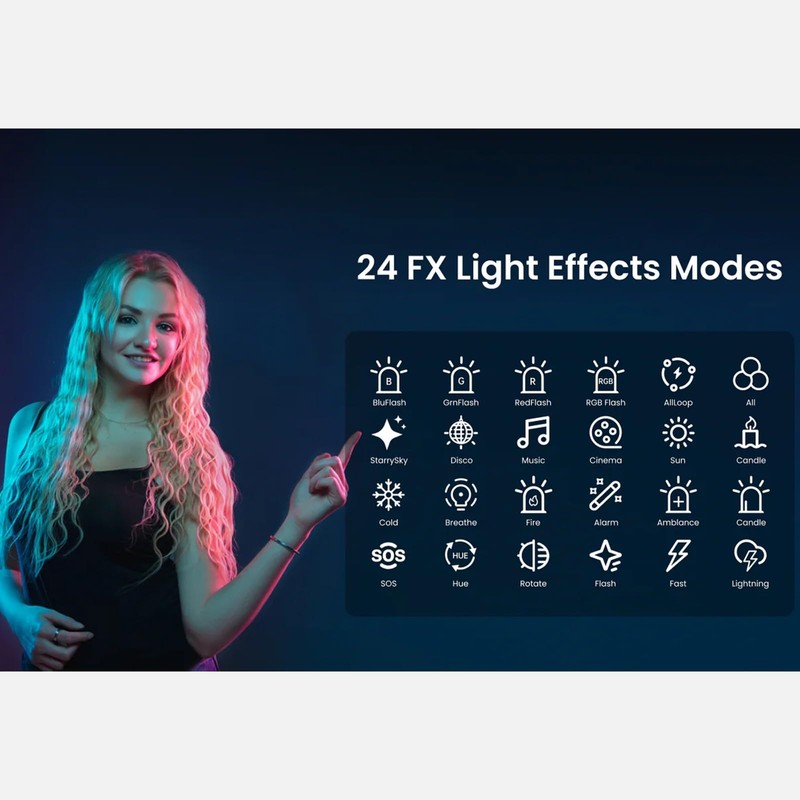 Hohem HPL-R01 Photography Lighting, On Camera Light, RGB Video Light,