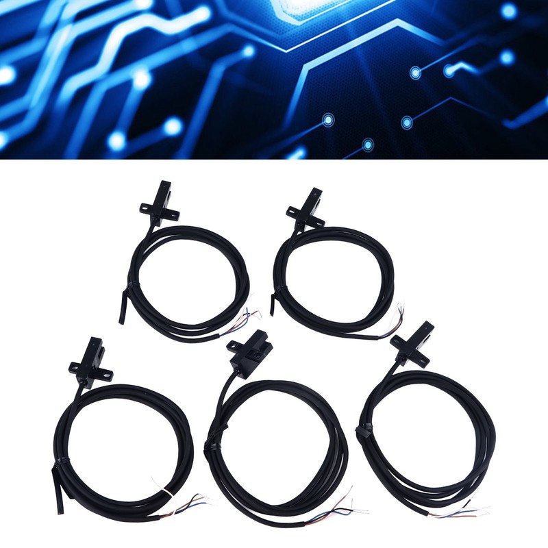 5Pcs Photoelectric Switch U Groove Shape Beam Sensor Limit NO