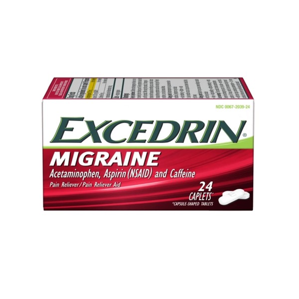 Product Of Excedrin Migraine, Aspirin Pain Reliever Caplets, Count 1 - Headache/Pain Relief/ Grab Varieties & Flavors