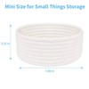 ABenkle 2 Pack Small Baskets, Cotton Rope Woven Basket, Cute