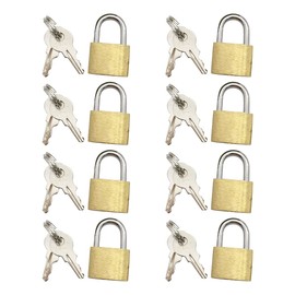 XUHENGXINX Small Padlock 8 Pcs Suitcase Locks with Keys Mini Padlock Brass Padlock with Keys Security Locker Lock for Cupboard, Luggage, Travel Bags, Backpack, Computer Bag