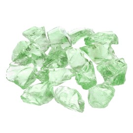 QUARKZMAN Fire Glass for Fire Pit 2-3 cm High Gloss Reflective Glass Stones for Natural or Propane Fireplaces Safe for Outdoor and Indoor Fire Pit Glass Olive Green