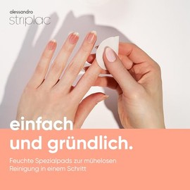 alessandro Striplac Prep & Shine Pads | Almohadillas 2 en 1 para Uñas – Limpieza Profunda y Brillo Extra Profesional | Pack de 50 Unidades