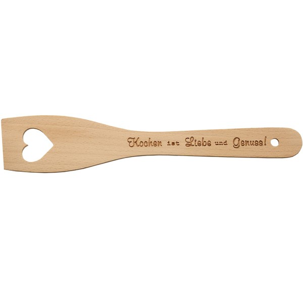 Spruchreif Wooden Spatula with Heart, Spatula with Engraving, Wooden Spatula,
