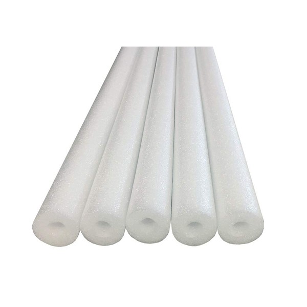 Oodles of Noodles Deluxe Foam Pool Swim Noodles - 5 Pack 52 Inch Wholesale Pricing Bulk White