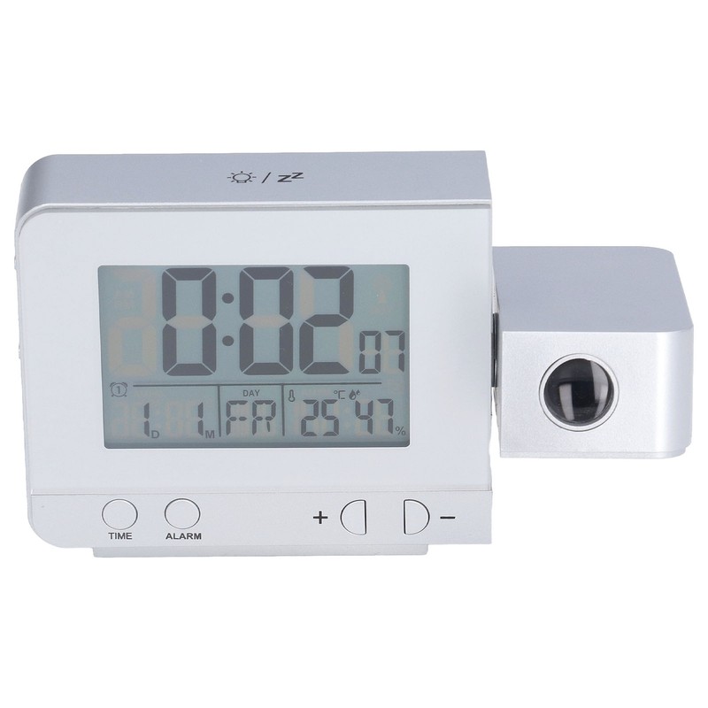 Projection Alarm Clock Backlit LED USB Charging Multifunctional Clock with