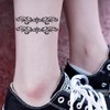 Yesallwas 6 Sheets Tribal fake Tattoos Small Temporary Tattoo Black
