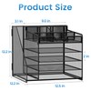 Lavatino Desk Organizer, 5-Tier Metal Mesh Paper Letter Tray with