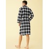 Latuza Men's Cotton Flannel Robe M Black