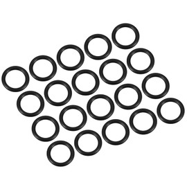QUARKZMAN 26 mm x 19 mm x 3.5 mm Nitrile Rubber O-Rings x 20 Pieces Round Sealing Disc for Tap Plumber Repair Seal Connection [Black]