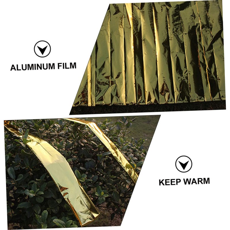 KICHOUSE Insulated Camping Blanket Emergency Tarp Strong Reflection for Outdoor