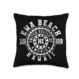 Ewa Beach HI | Hawaii | Vintage City Apparels Throw Pillow