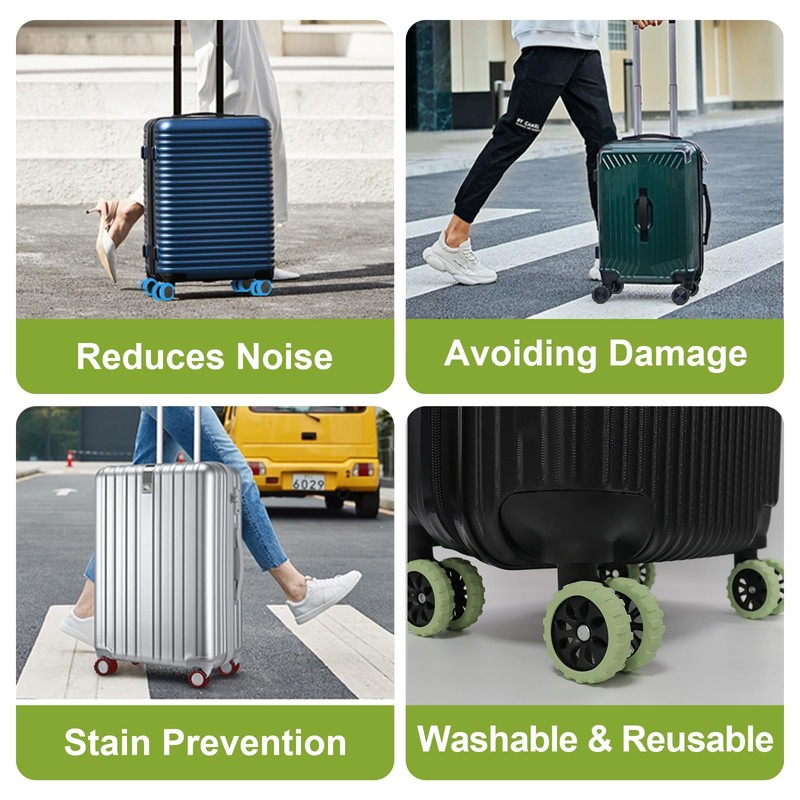 Hesdtcet Luggage Wheel Protectors Covers Suitcase Wheel Protectors Luggage Compartment