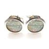 Kiola Designs Pittsburgh Pennsylvania Map Cufflinks
