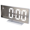 Digital Alarm Clock LED Mirror Screen USB Charging Automatic Dimming