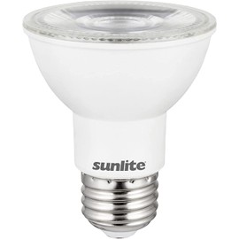 Sunlite 87933 LED PAR20 Long Neck Spotlight Bulb, 8 Watt (50W Halogen EQ), 500 Lm, 40° Flood Beam, Medium E26 Base, 90 CRI, Dimmable, Title-20/24/CEC Compliant, UL Listed, 5000K Daylight, 1 Count