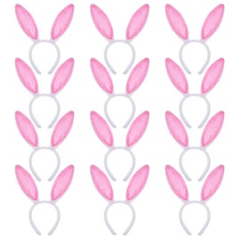 12 Pcs Easter Bunnys Ear Headbands Cute Rabbits Ear Hairbands for Christmas Holiday Party Favor Easter Dress up