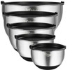 Wildone Mixing Bowls with Airtight Lids, Stainless Steel Nesting Mixing