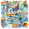 Bric Dodo Pack of 50 Summer Surfing Stickers Car Laptop