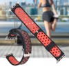 Durable Silicone Watch Strap Replacement Wristband for Watch(Black Red)