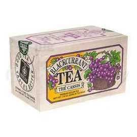 Black Currant Tea, 25 bags in a decorative wooden box