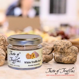 Truffle Dust® Seasoning, Truffle & Mushrooms Powder Seasoning, Truffle Gourmet Food Condiments Vegan and Vegetarian Friendly (White Truffle, 1.23 oz (35g))