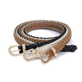 BEEL Women's Veil Belt, Mesh Belt, Braided, One Size Fits Most, Thin Belt, Stylish, navy