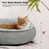 Love's cabin Round Donut Cat and Dog Cushion Bed, 20in