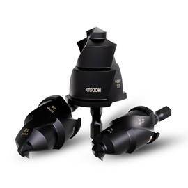 CSOOM 3PCS PVC Pipe Reamer Set,PPR Lifting Step Drill Set - For Water, Drainage, Ventilation Pipes - Pipe Opening and Reaming Tools