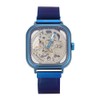 FORSINING Stainless Steel Strap Waterproof Hollow Automatic Mechanical Men WatchBlue