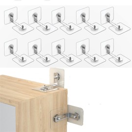[Set of 10] Furniture Fall Prevention, Strong Type, No Drilling Required, Inconspicuous, Clear Hardware, Shelf, Rental, Earthquake Prevention, Furniture, Fall Prevention Equipment, Disaster Prevention