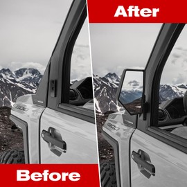 LitMiRaCle Adjustable Side Mirrors for Polaris Ranger XD 1500 2024, Foldable Door-Mounted Side Rearview Mirrors for Polaris Ranger XD 1500/Crew XD 1500 Northstar 2024+, Replace #2889862, 2PCS