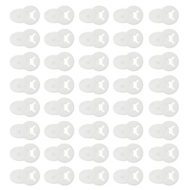 PATIKIL Running Bib Race Clips, 40 Pcs Race Fastener Race Number Buckle Fixing System Marathon Number Buckles Fasteners Holders for Runners Field, White