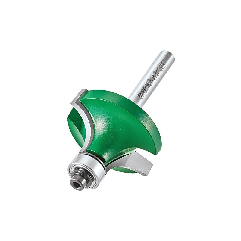 Trend CraftPro Bearing Guided Round Over Router Cutter, 1/4 Inch