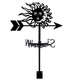 SUPERDANT Sun Moon Weather Vane for Yard Cute Animal Metal Wind Vanes Outside Weather Vanes Gardens Weathervane for Farmhouse Farm Barn Sheds Patio Roofs Decorations Gift