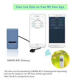 Ecowitt WN32(WH32) Wireless Outdoor Temperature and Humidity Sensor, Thermometer and Hygrometer Gauge with LCD Display, Default Degree Fahrenheit, Remote App Monitoring, 433 MHz