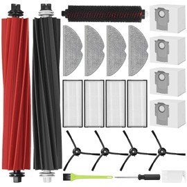 RUKHOOL RUKHOOL Zubeh?r f1r Roborock S8 Pro UItra Ersatzteile Saugroboter Zubeh?rset mit 4 Staubbeutel, 2 Hauptb1rste, 4 Seitenb1rsten, 4 Filter, 1 Reinigungsb1rste, 4 Wischt1cher